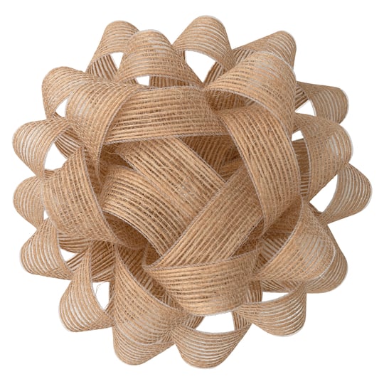 12 Pack: 5.75&#x22; Burlap Gift Bow by Celebrate It&#x2122;